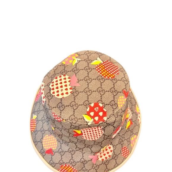 Gucci Bucket Hat with Monogram and Apple Design - Picture 5 of 8